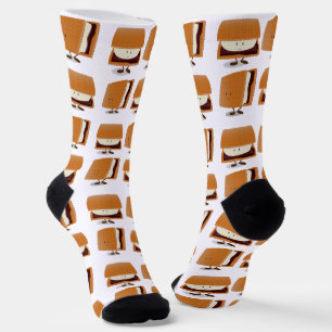 Chaussette Cute Fun Food S'more Motif