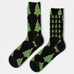 Chaussette Cute Kawaii Chemise d'arbre de Noël • Cute Gi de v