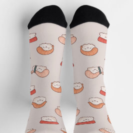 Chaussette Cute Nigiri Sushi Motif sans couture