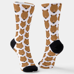 Chaussette Cute ours visage Motif animal