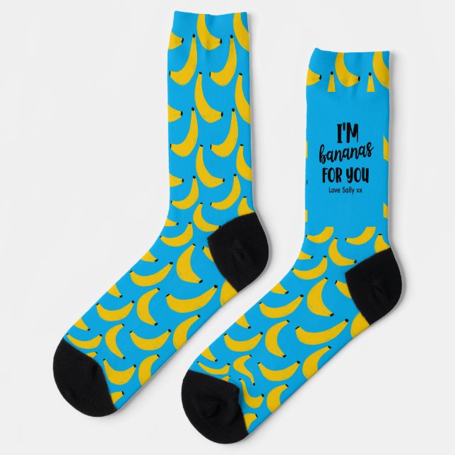Chaussette Cute Pun Socks | Valentine’s Day Gift for Friends, (Gauche)