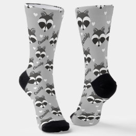 Chaussette Cute Raccoon Nom du visage Animal