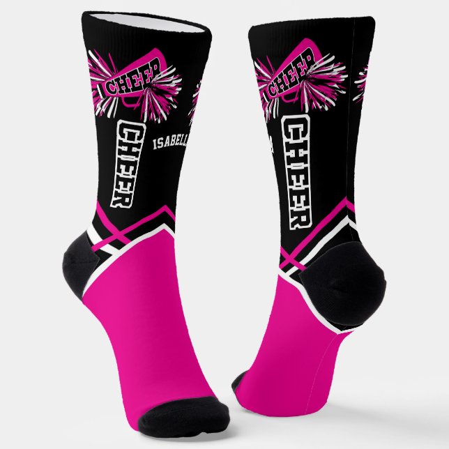 Chaussette Cute rose, blanche et noire (Angulaire)
