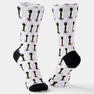 Chaussette Dachshund (noir et bronzé) - chien mignon