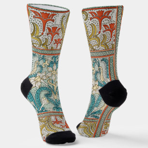 Chaussette Daffodique chintz papier peint à fleurs Art nouvea