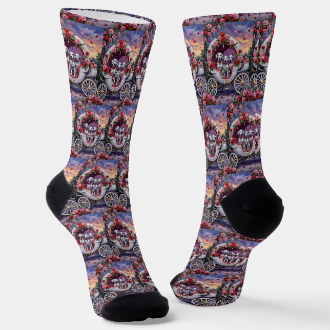 Chaussette Dalmatian Dog Valentine's Day  (Angulaire)