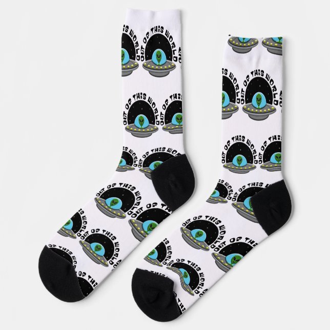 Chaussette De cet espace UFO Alien mondial (Gauche)