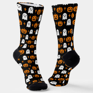 Chaussette de crew de Halloween à motif de fantôme