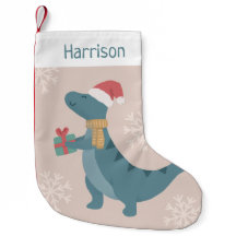 Chaussette de Noël dinosaure