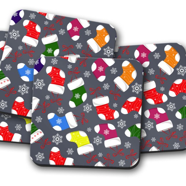 Chaussette de Noël | Ensemble de Dessous de verre  (Créateur téléchargé)