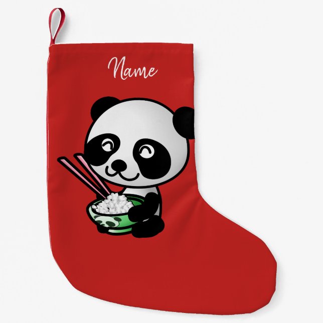 Chaussette de Noël. Panda. (Devant)