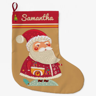 Chaussette de Noël Père Noël vintage