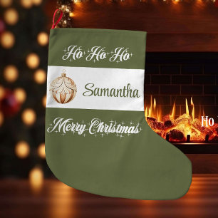 Chaussette de Noël personnalisée avec écriture nor