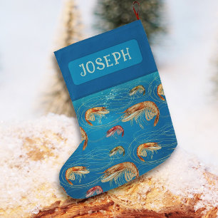 Chaussette de Noël personnalisée Crevette dans l'E