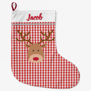 Chaussette de Noël personnalisée - Rudolph
