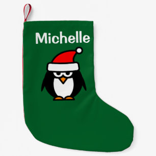Chaussette de Noël pingouin Santa personnalisée