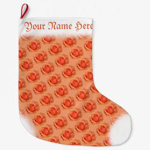 Chaussette de Noël Rose Orange Chaussette de Noël