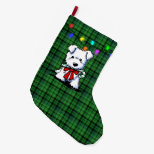 Chaussette de Noël Westie Puppy KiniArt