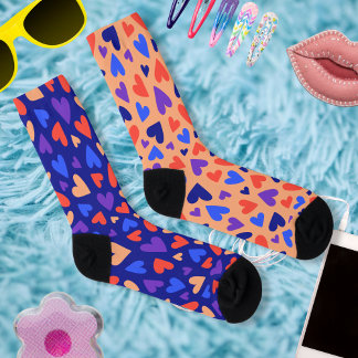Chaussette Decora Harajuku Kawaii Heart Mismatch J-Fashion