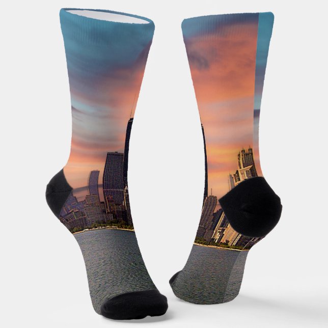 Chaussette Deep Sunset Chicago (Angulaire)