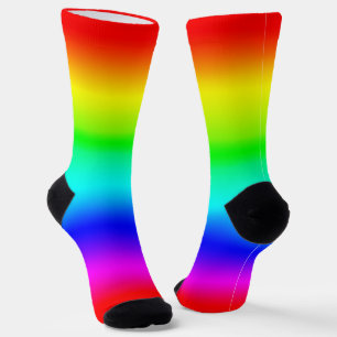 Chaussette Dégradé arc-en-ciel brillant