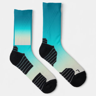 Chaussette Dégradé sarcelle moderne ombré