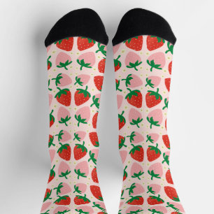 Chaussette Délices Sucrés de Fruits  Rose Tendre