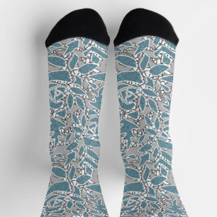 Chaussette Dentelle abstraite sans couture romantique rétro b