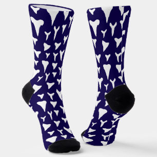 Chaussette Dents de requin Motif bleu et blanc