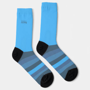 Chaussette Des rayures secrètes en bleu maya