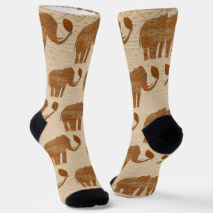 Chaussette Design d'art tribal des éléphants