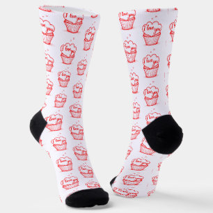 Chaussette Design de coeurs rouges créatifs