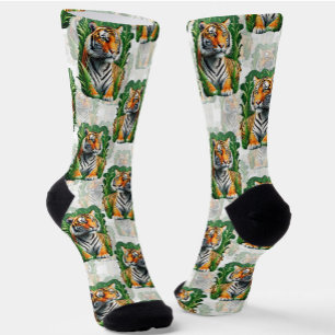 Chaussette Design Motif de tigre
