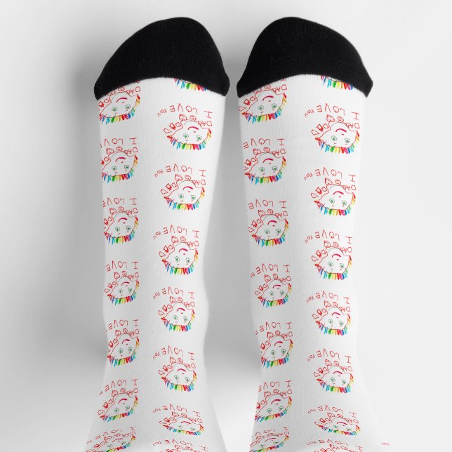 Chaussette Design Your Own Custom Socks with Your Child's Art (Haut)