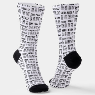 Chaussette Désolé, Je Vraiment DGAF Guitar Chords Drôle Perso