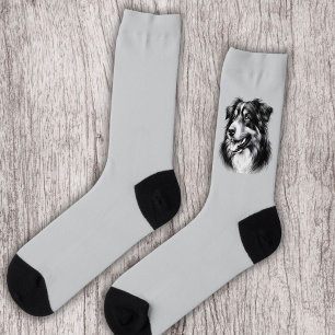 Chaussette Dessin Australian Shepherd