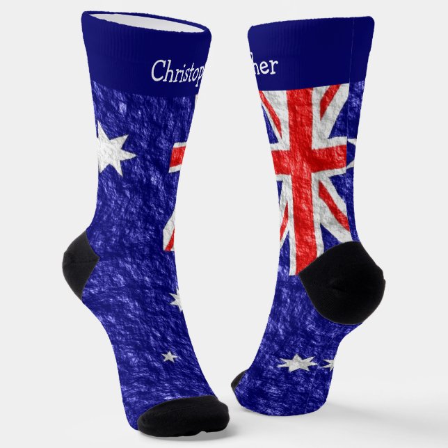 Chaussette Dessin du drapeau australien (Angulaire)