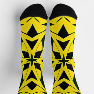 Chaussette Dessin floral géométrique vibrant