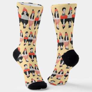 Chaussette Dessin moderne simple des jeunes cool