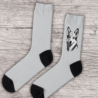 Chaussette Dessin Norwegian Lundehund