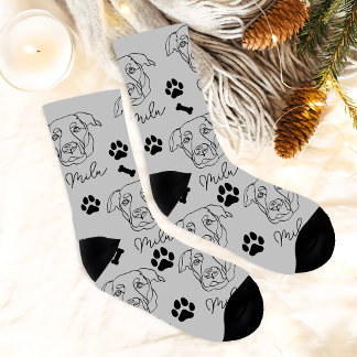 Chaussette Dessin personnalisé à la main du chien du Labrador
