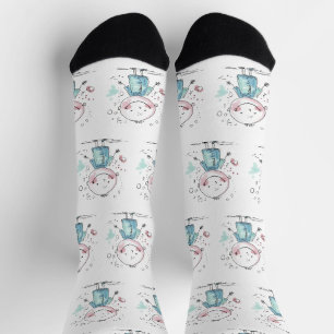 Chaussette dessin personnalisé d'enfants