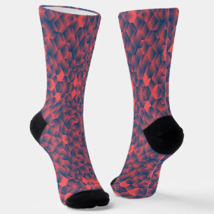 Chaussette Deux chaussettes avec un motif géométrique dans de