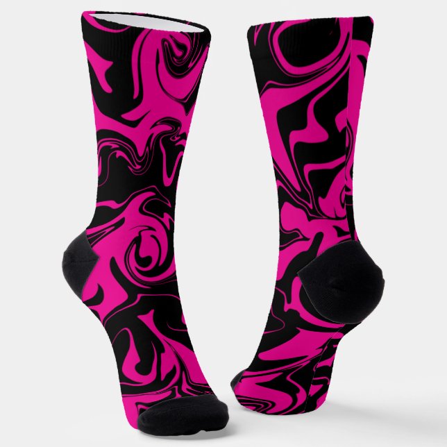 Chaussette Déversement - Magenta et noir (Angulaire)