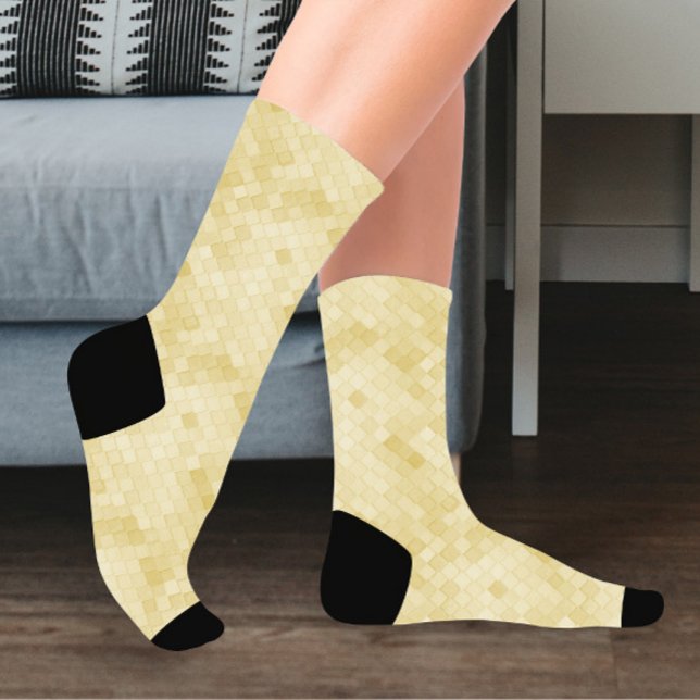 Chaussette Diagonale beige colorée (Créateur téléchargé)