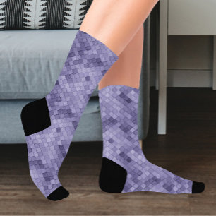 Chaussette Diagonale violette couleur