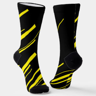 Chaussette Diagonales en jaune et noir