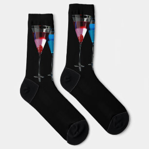 Chaussette Différents cocktails dans des lunettes à martini n