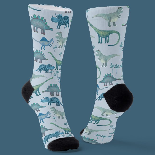 Chaussette Dinosaur Motif bleu (Créateur téléchargé)