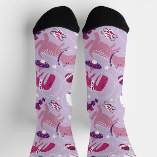 Chaussette Dinosaures de l'espace, Dinosaures mignons, Étoile